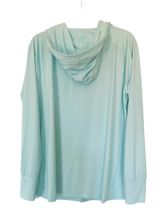 SESE CODE Aqua Light Blue Zip Up Hoodie Lightweight Eye Mask XL - Picture 7 of 11